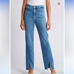 Good American Front Slit Jeans